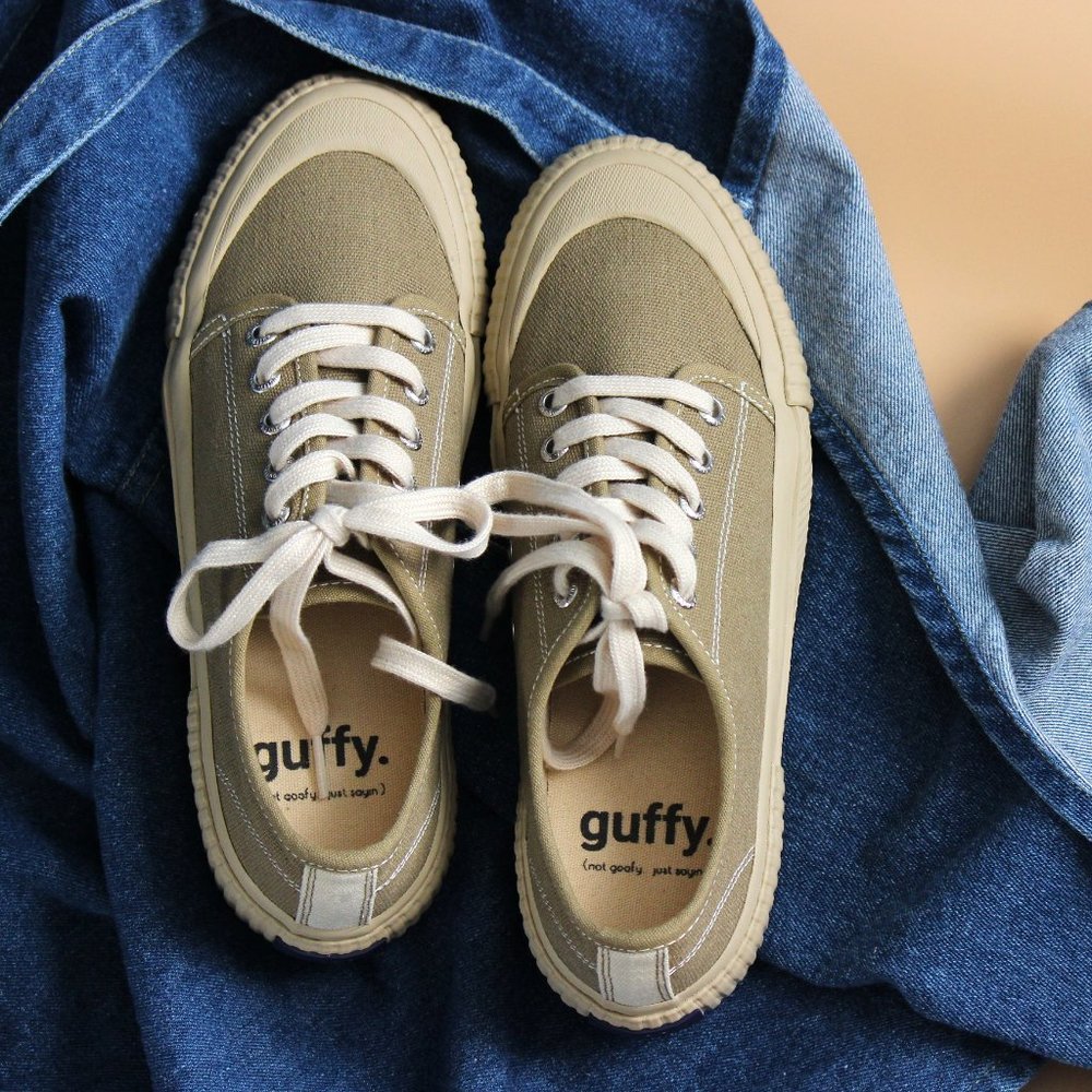 Khaki Guffy Women's Casual Canvas Sneakers